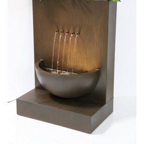Aqua Creations Molfetta Zinc Metal Mains Plugin Powered Water Feature with Protective Cover