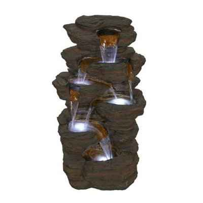 Aqua Creations Northampton Slate Multifalls Mains Plugin Powered Water Feature