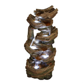 Aqua Creations Oregon Woodland Falls Mains Plugin Powered Water Feature with Protective Cover