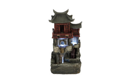 Aqua Creations Oriental House Mains Plugin Powered Water Feature with Protective Cover