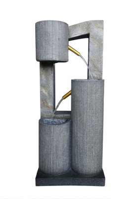 Aqua Creations Oxford Pouring Columns Solar Water Feature with Protective Cover