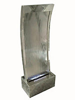 Aqua Creations Peking Stainless Steel (concave) Mains Plugin Powered Water Feature with Protective Cover