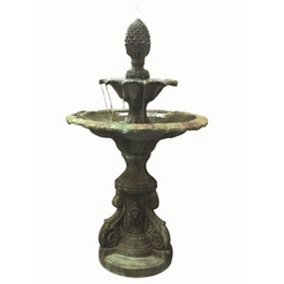 Aqua Creations Register 2 Tier Fountain Mains Plugin Powered Water Feature with Protective Cover