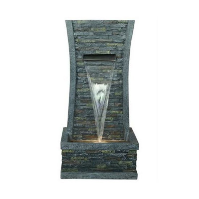 Aqua Creations Richmond Brick Cascade Mains Plugin Powered Water Feature with Protective Cover