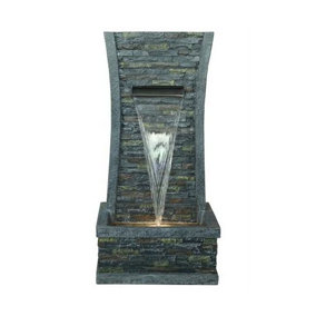 Aqua Creations Richmond Brick Cascade Solar Water Feature with Protective Cover