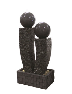 Aqua Creations Ripple Columns with Spheres Mains Plugin Powered Water Feature