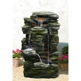 Aqua Creations Sassari Fountain Mains Plugin Powered Water Feature with Protective Cover