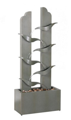 Aqua Creations Subiaco Zinc Metal Mains Plugin Powered Water Feature with Protective Cover