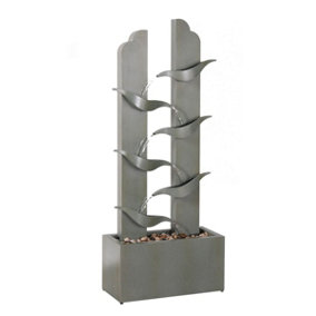 Aqua Creations Subiaco Zinc Metal Mains Plugin Powered Water Feature with Protective Cover