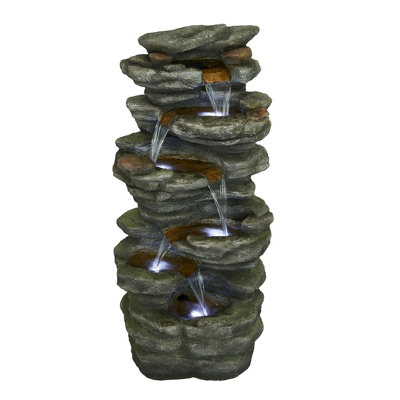 Aqua Creations Tampa Slate Falls Mains Plugin Powered Water Feature ...