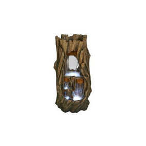 Aqua Creations Tamworth Tree Trunk Mains Plugin Powered Water Feature with Protective Cover