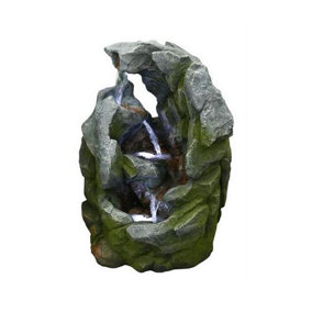 Aqua Creations Tranwell Rock Falls Solar Water Feature with Protective Cover