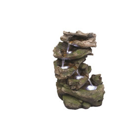 Aqua Creations Virginia Driftwood Falls Mains Plugin Powered Water Feature with Protective Cover