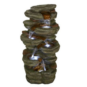 Aqua Creations Wellington Rock Falls Mains Plugin Powered Water Feature with Protective Cover