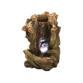 Aqua Creations Woodland Waterfall Mains Plugin Powered Water Feature with Protective Cover