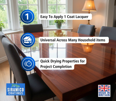 Aqua Lacquer - Clear Satin - Waterbased lacquer, low toxicity and no odour
