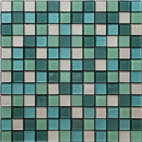 Aqua Mix Self-Adhesive Mosaic Tile