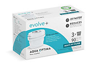 Aqua Optima Evolve+ Water Filter Cartridge, 3 Pack (3 Months Supply)