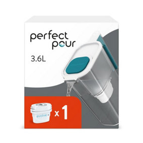 Aqua Optima Perfect Pour 3.6L Water Filter Jug & 1 Evolve+ Filter (1 Month Pack)