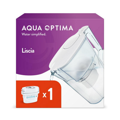 Aqua Optima Water Filter Jug  Liscia 2.5L & 1 x Evolve+ Filter (1 Month Pack) Price Comparisons | Compare The Build