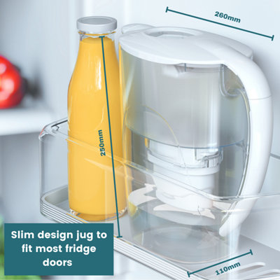 Aqua Optima Water Filter Jug Oria 2.8L & 1 Evolve+ Filter (1 Month Pack) White