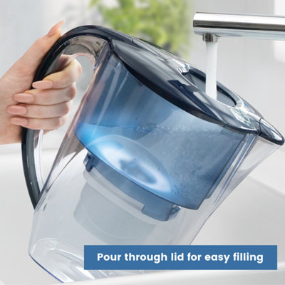 Aqua Optima Water Filter Jug Oria 2.8L & 3 Evolve+ Filters (3 Month Pack) Blue