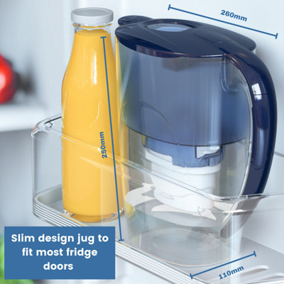 Aqua Optima Water Filter Jug Oria 2.8L & 3 Evolve+ Filters (3 Month Pack) Blue