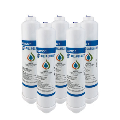 Aqua Quality Inline Fridge Water Filters Compatible with Samsung GE Daewoo LG Beko Bosch Hotpoint (5 Pack)