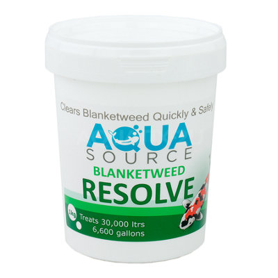 Aqua Source Blanketweed Resolve 1kg Pond Green Clear Water Treatment String Algae Remover Koi Fish Safe