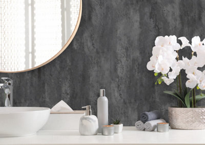 Aquabord PVC T&G 2x Shower Wall Panels Bundle - Silver Granite ...