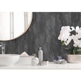 Aquabord PVC T&G 2x Shower Wall Panels Bundle - Silver Granite - includes panels, trims, adhesive, sealant etc.
