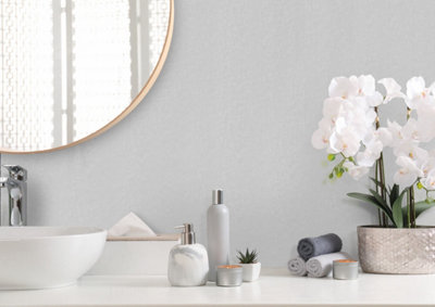 Aquabord PVC T&G Shower Wall Panels - Frost White - Offer includes 1 panel, 1 tube adhesive, and 1 edge trim Price Comparisons | Compare The Build