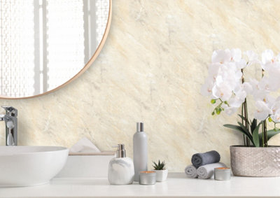 Aquabord PVC T&G Shower Wall Panels - Pergamon - Offer includes 1 panel, 1 tube adhesive, and 1 edge trim Price Comparisons | Compare The Build