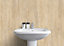 Aquabord PVC T&G Shower Wall Panels - Sandstone - Offer includes 1 panel, 1 tube adhesive, and 1 edge trim