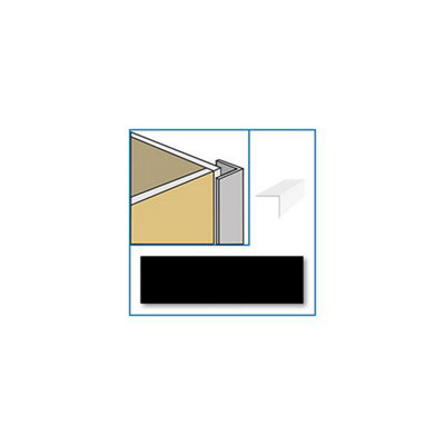 Aquaclad Bathroom Cladding - External Corner (25mm) - Black - For 8mm ...