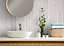Aquaclad  Bathroom Cladding -  Grey Driftwood (Matt) 2.6m  - Offer includes panels, 1 adhesive & 1 edge trim