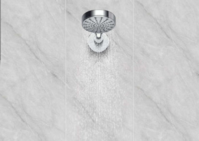 Aquaclad Bathroom Cladding - Light Grey Marble Gloss - Offer includes ...