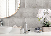 Aquaclad  Bathroom Cladding -  Tile Effect Slate 2.8m  - Offer includes panels, 1 adhesive & 1 edge trim