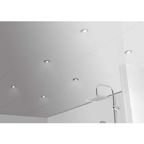 Aquaclad White Gloss 3m Ceiling Panels - Offer includes fixing screws & 3 edge trim
