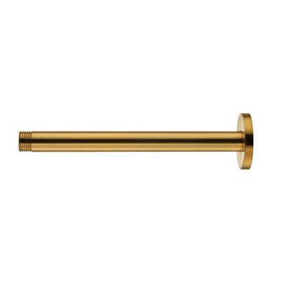 Aquadart Equate Bathroom Round Ceiling Mounted Shower Arm 221mm Brushed ...