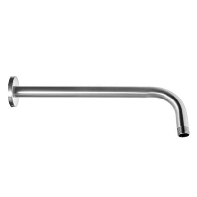 Aquadart Equate Bathroom Wall Mounted Round Shower Arm 305mm Chrome Brass