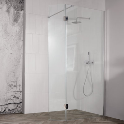 Aquadart Walk In Wet Room Shower Enclosure Screen 8mm - 600x2000mm