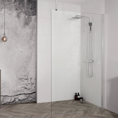 Aquadart Walk In Wet Room Shower Enclosure Screen 8mm - 700x2000mm