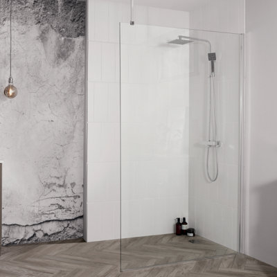 Aquadart Walk In Wet Room Shower Enclosure Screen 8mm - 900x2000mm