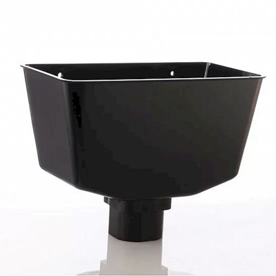 Aquaflow - Black Rainwater Gutter Hopper