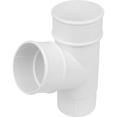 Aquaflow White Round Downpipe Branch