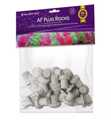 Aquaforest Aquarium Fish Tank Decor AF Plug Rocks White 24pcs
