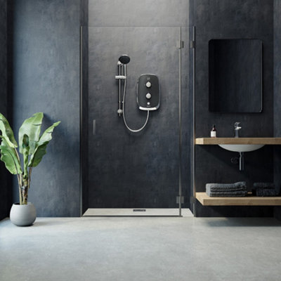 Aqualisa 10.5kw eMotion Midnight Grey Electric Shower Digital