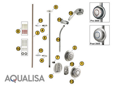 Aqualisa 910751 Quartz Two Button Shower Controller - 3
