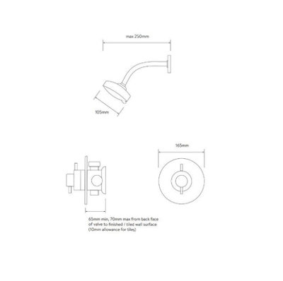 Aqualisa Aspire ASP001CF DL Concealed Thermostatic Mixer Shower With Fixed Head Chrome